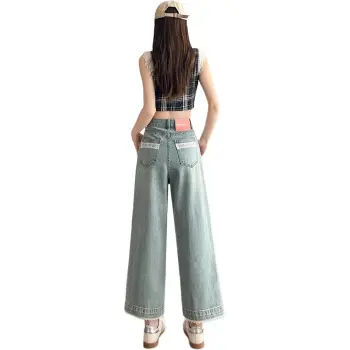 Flowers In Water Jeans Women's Vintage Blue