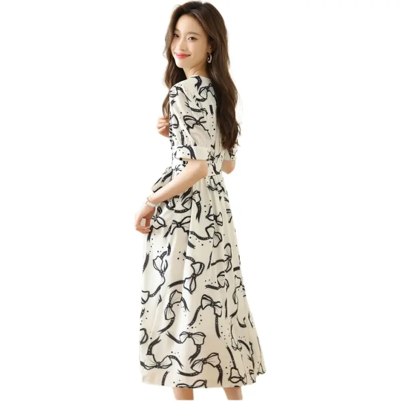 Mu Xiao Xin Short Sleeved Dress Women's-2
