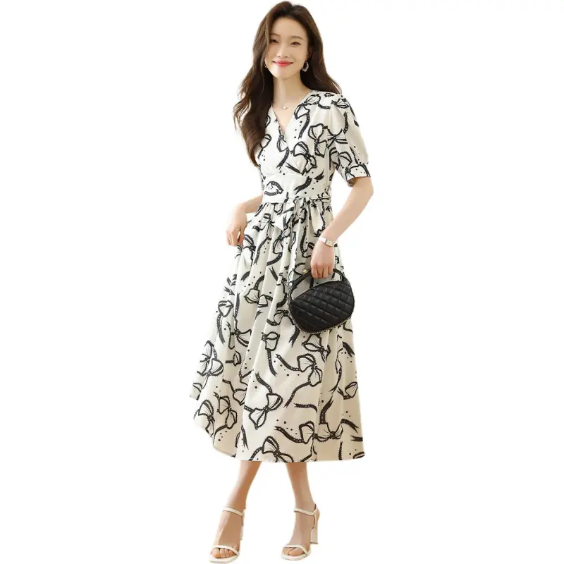 Mu Xiao Xin Short Sleeved Dress Women's-4