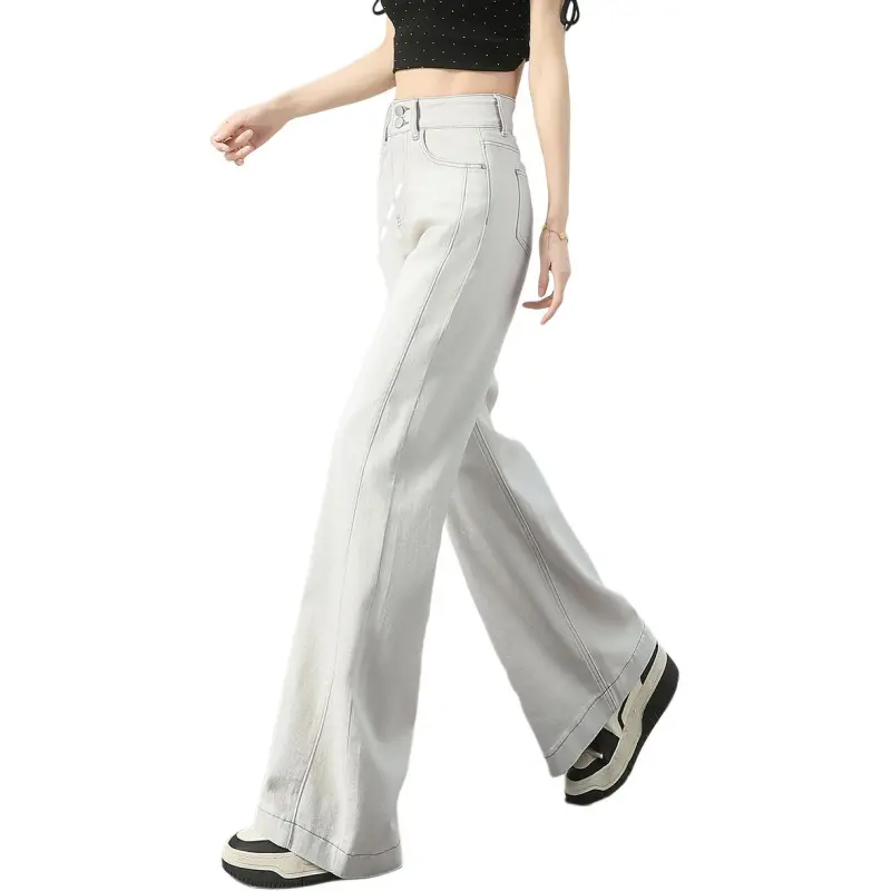 Weixi Jeans Women's Cream Apricot-1