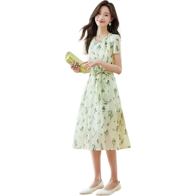 Mu Xiao Xin Short Sleeved Dress Women's-4