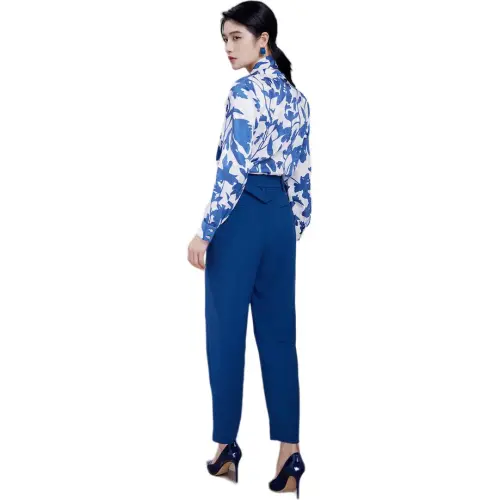 BBLLUUEE Shirt Women's Deep Blue Butterfly