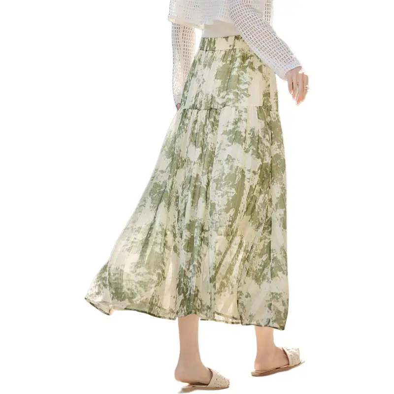XWI Casual Long Skirts Women's Mint Green-3