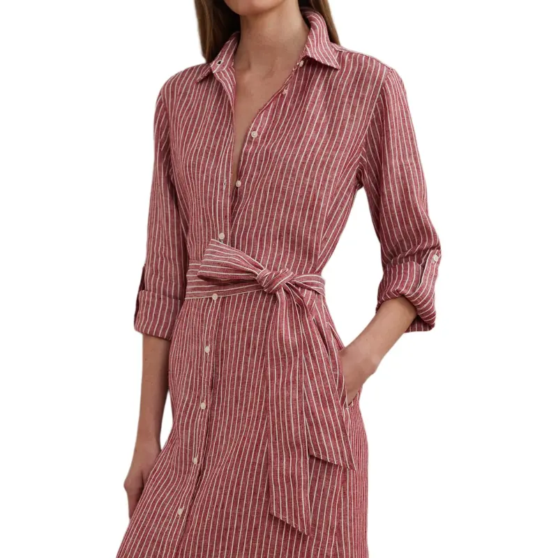 LAUREN RALPH LAUREN Long Sleeved Dress Women's Red-4
