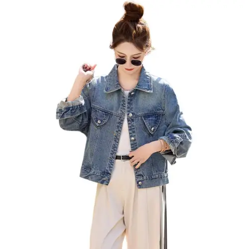 La Chapelle Denim Button-Up Women's Blue