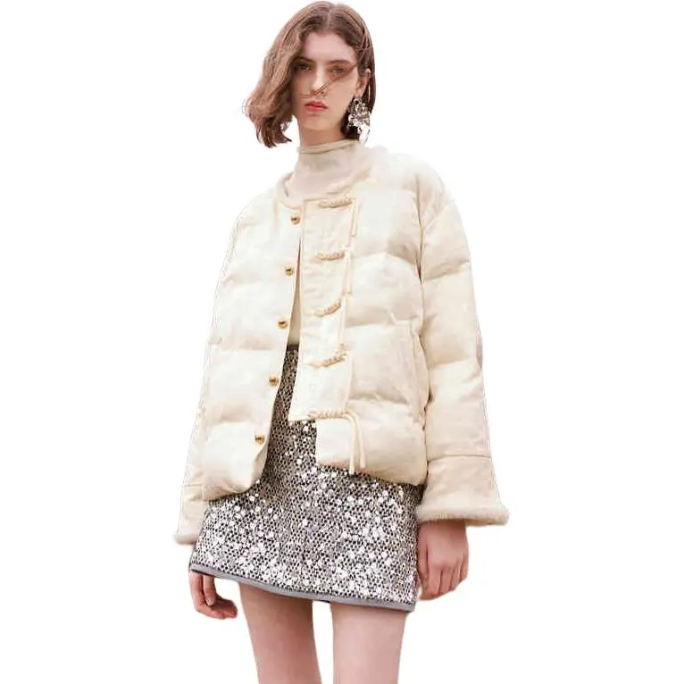 3COLOUR Puffer Jacket Women's Ecru-1