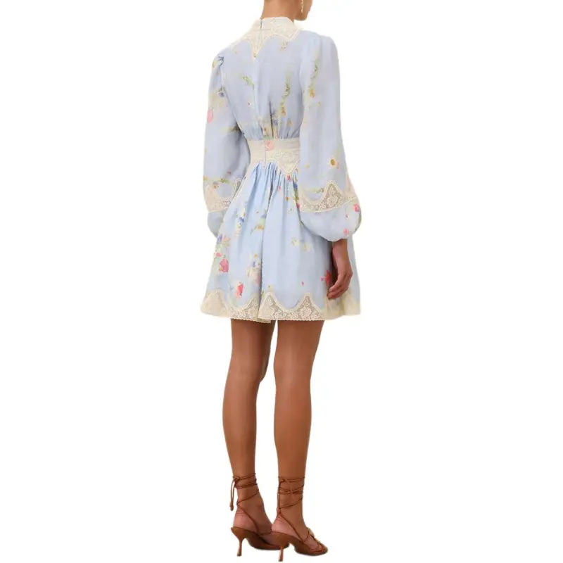 Zimmermann Lucky Lace Plunge Mini Dress-4