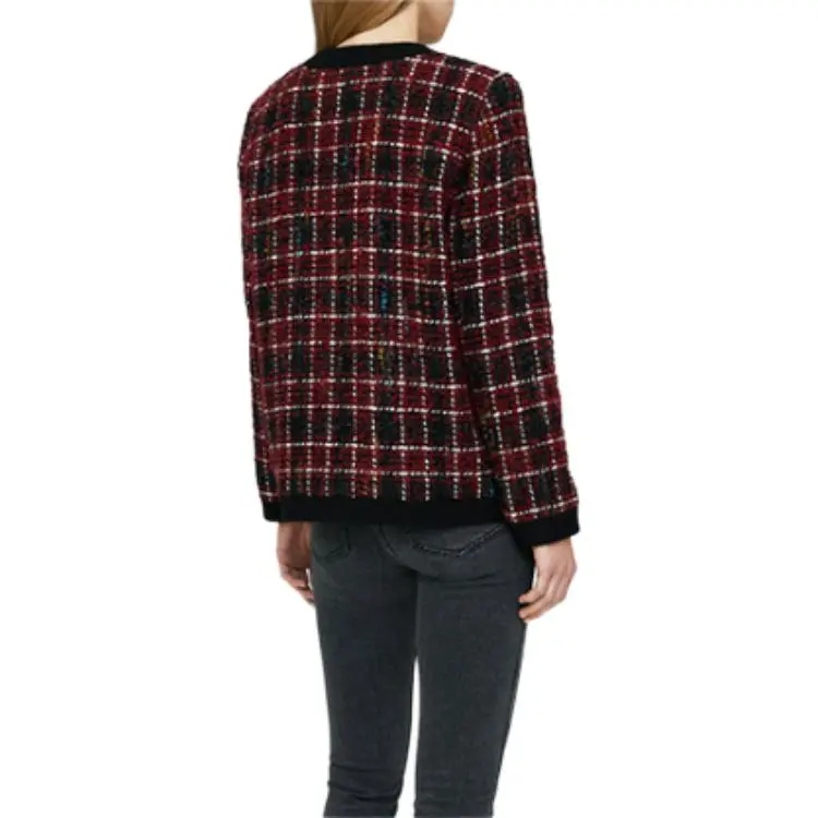 Anine Bing Lydia Cherry Plaid Jacket-3