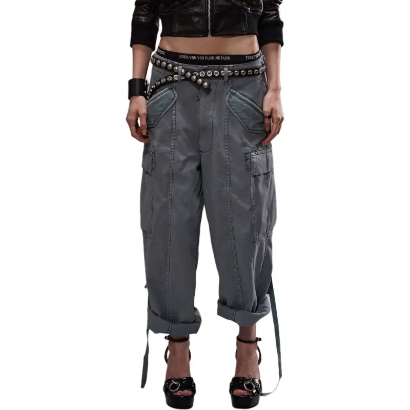 R13 Utility Cargo Tie Detail Pants-1