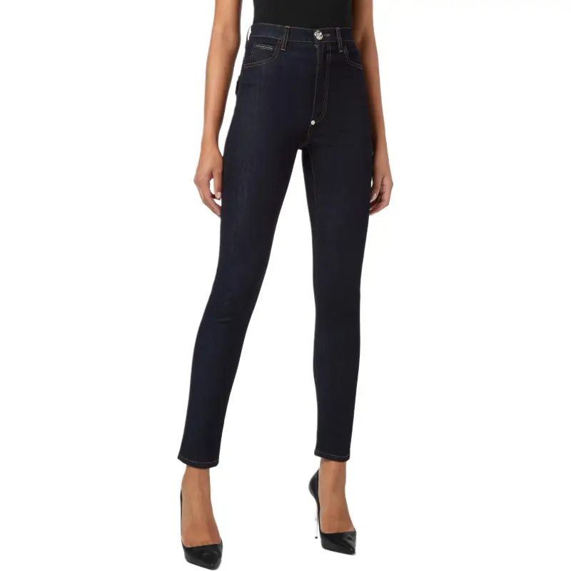 PHILIPP PLEIN Logo plaque Stretch cotton Skinny Jeans-3