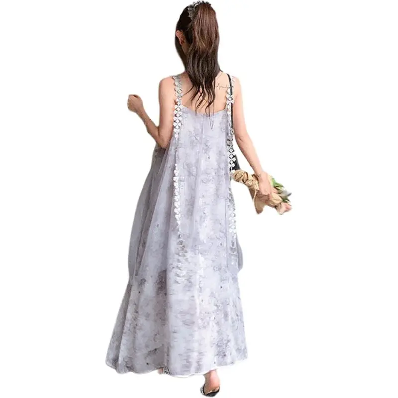 TEME Slip Dresses Women's Gray-0