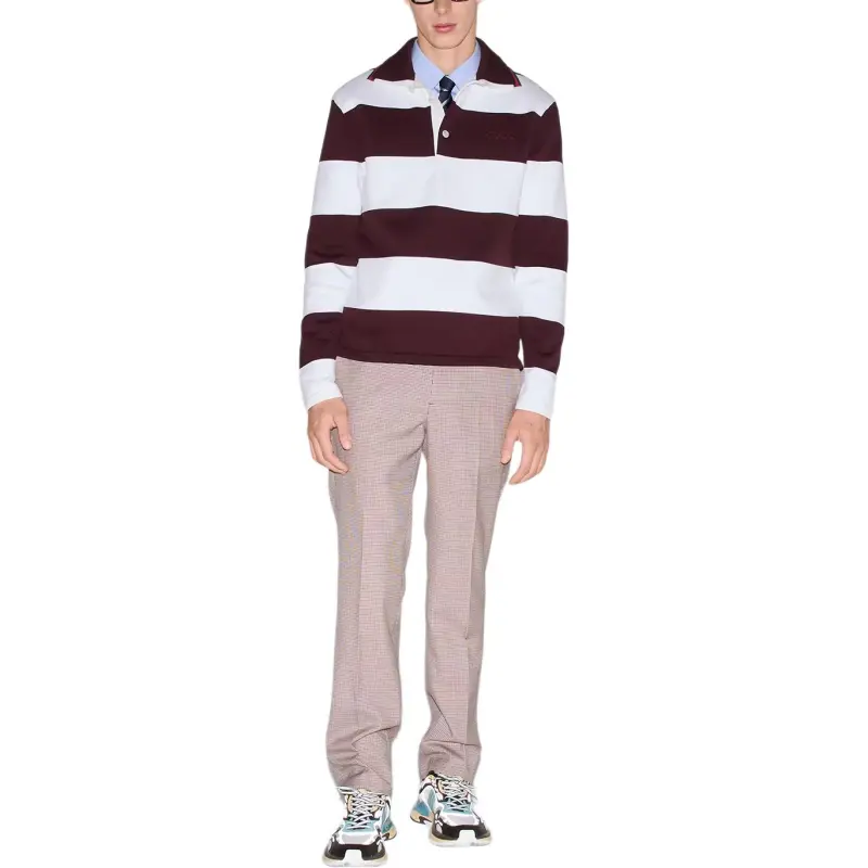 GUCCI SS25 Polo Shirt Men's Burgundy-1