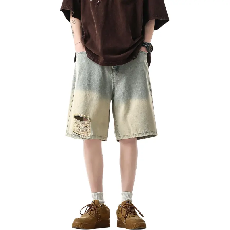 BAGE Denim Shorts Unisex-3