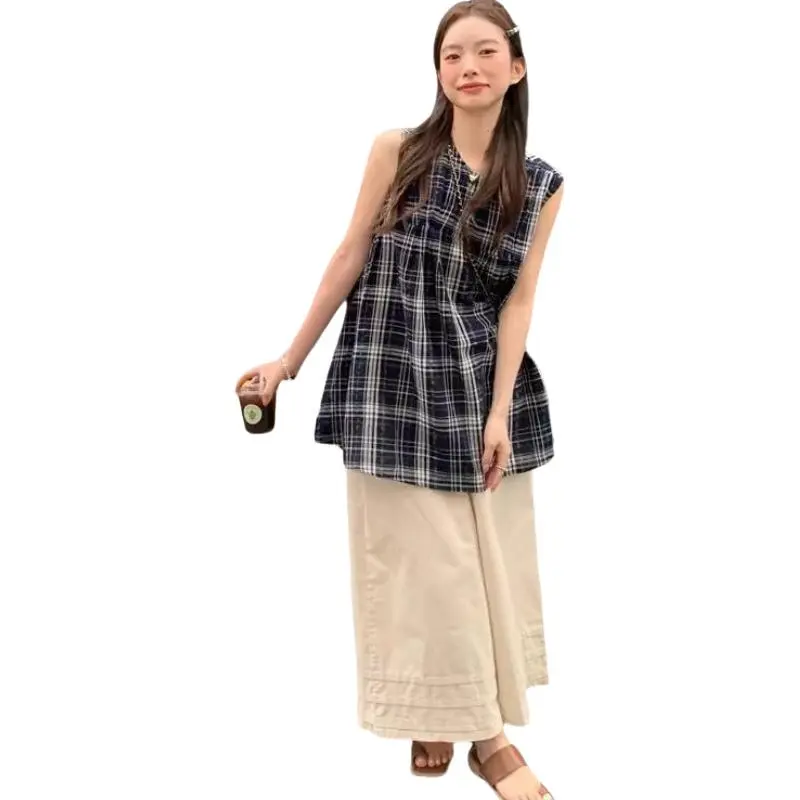 KAISER Shirts Women's Blue Plaid-3