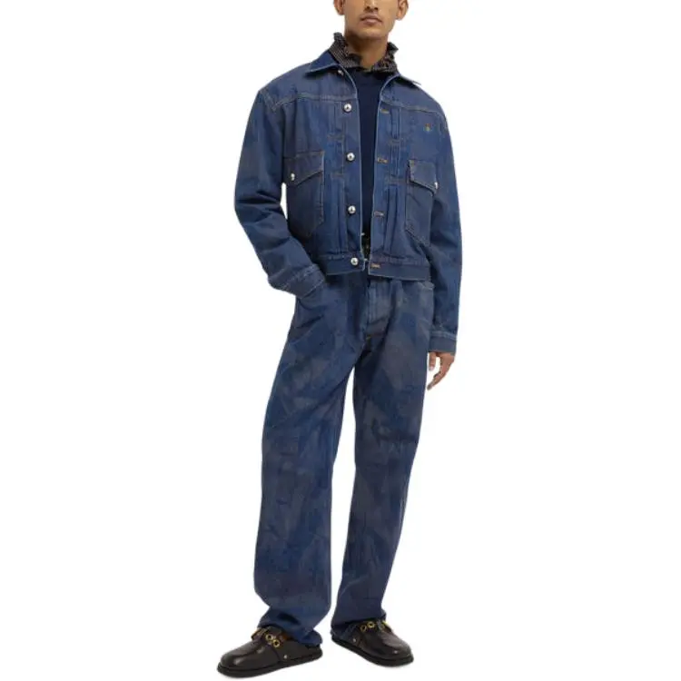 Vivienne Westwood Crinkled effect Denim Jacket-2