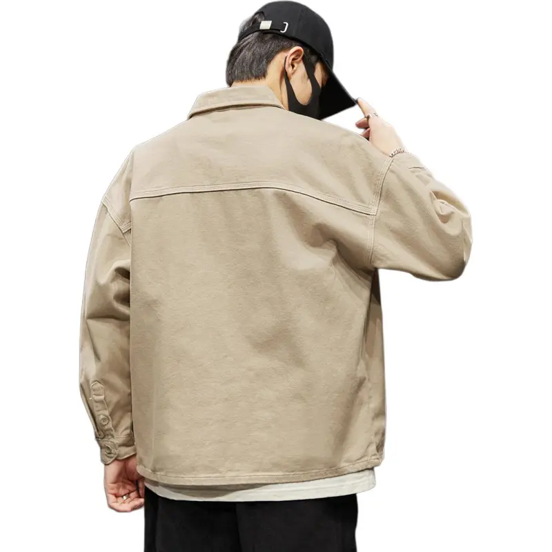 Tonlion Denim Jacket Unisex Khaki-1