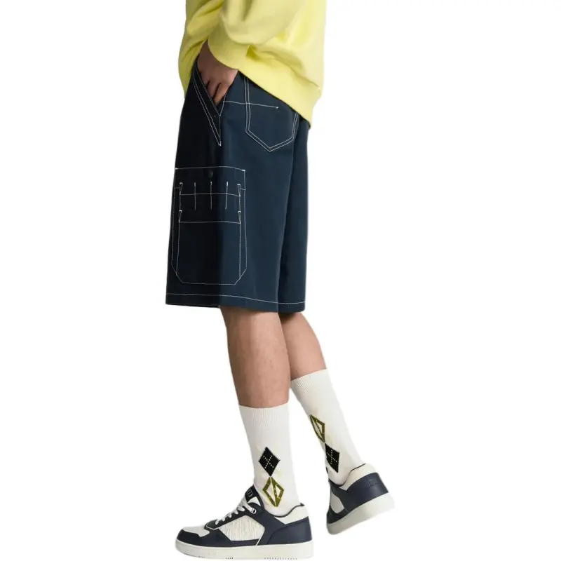 DIOR FW25 Fall Men's Clothing Collection Cargo Shorts Men's Marine Blue-4