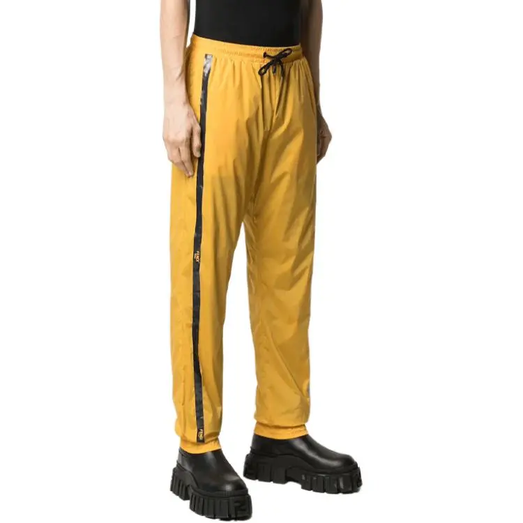 FENDI Knitted Sweatpants Men Yellow-3