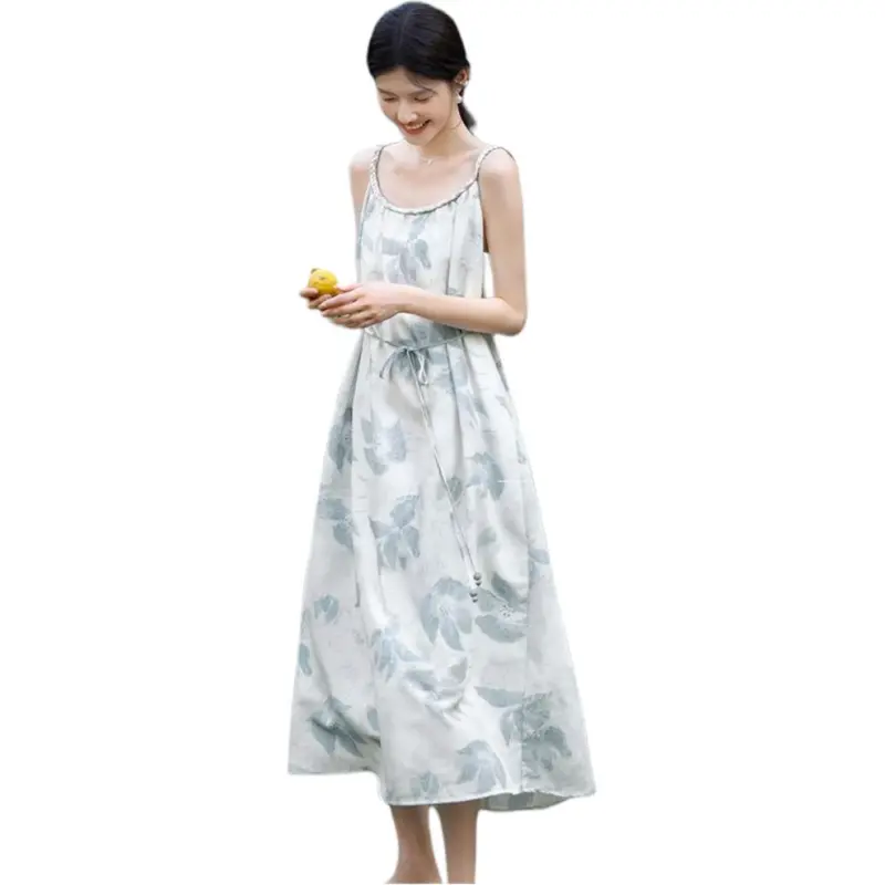 XWI Slip Dresses Women's White Base Heather Gray-2