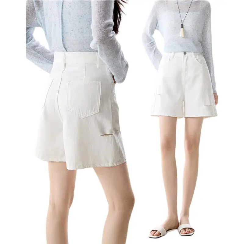 Mo Han Yi Mei Denim Shorts Women's-3