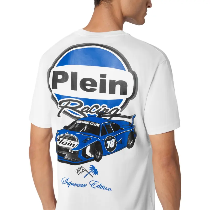 PHILIPP PLEIN Ss Cars Racing Round Neck Jersey T shirt-4