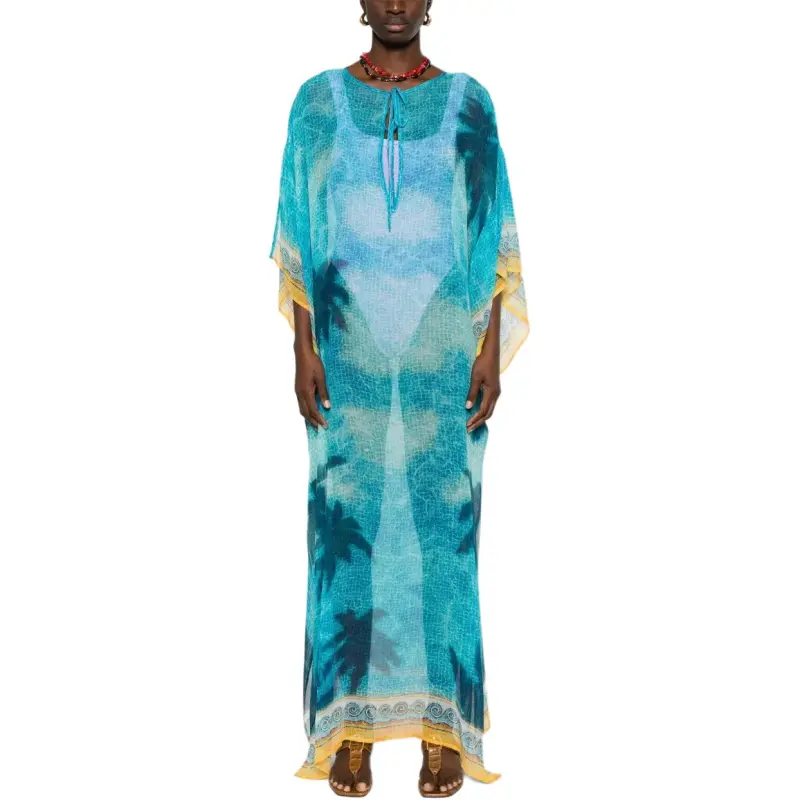 CASABLANCA Silk Chiffon Maxi Dress-1