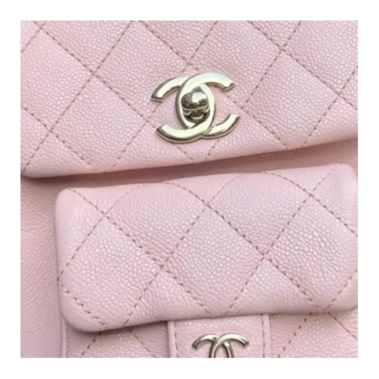 CHANEL Cow Leather Backpack Women's Light Pink-1