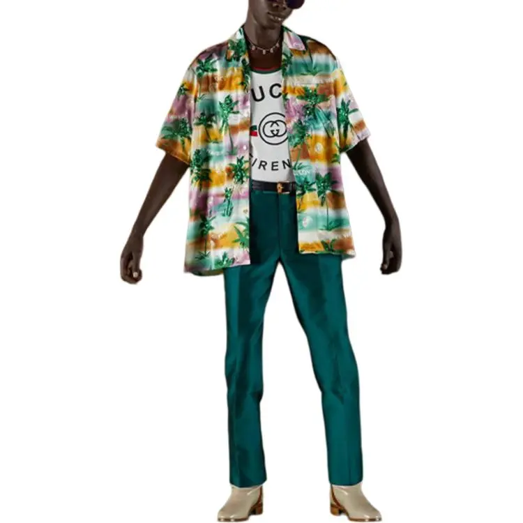 GUCCI Love Parade FW22 Casual Pants Men's Green-1