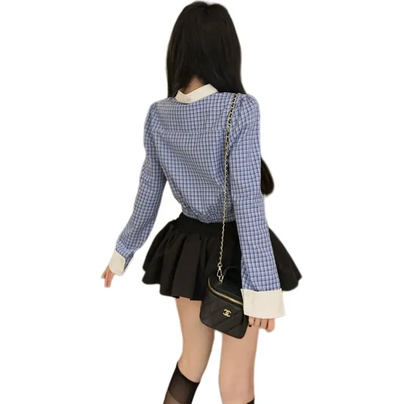 GOSO Skirt Set Women's Blue+Black-1
