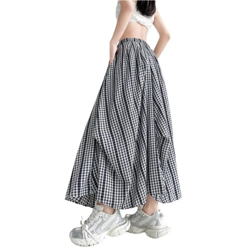Flowers In Water Casual Long Skirt Women's-2