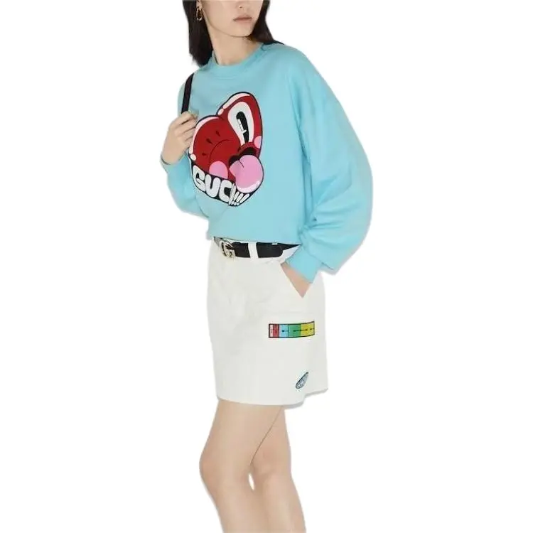 GUCCI Sweatshirt Women's Light Blue-3