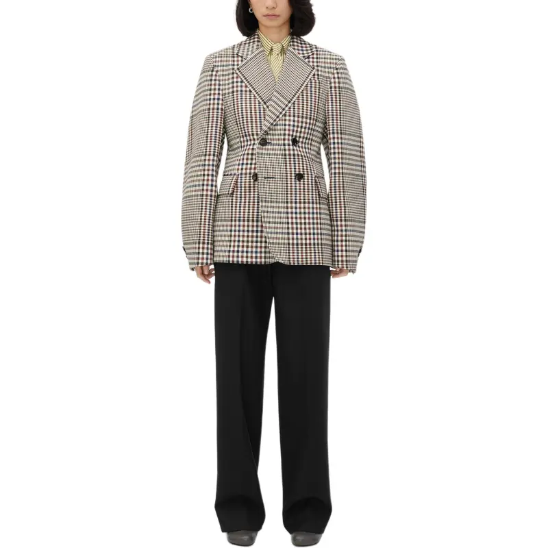 Bottega Veneta Double Breasted Checked Jacket-2