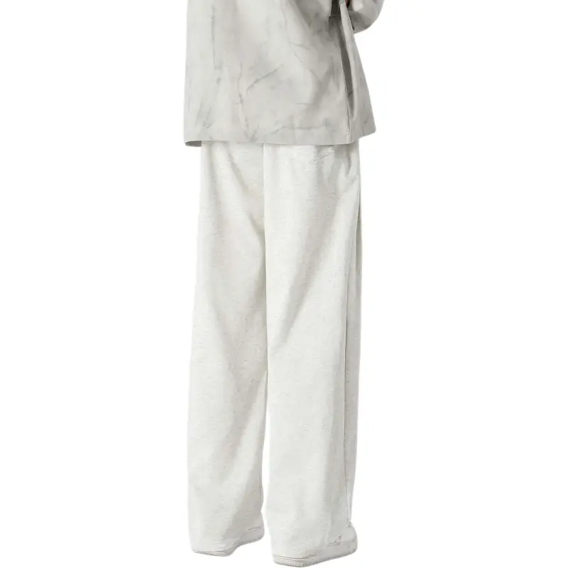 Mackyo Casual Pants Unisex White Heather Gray-1