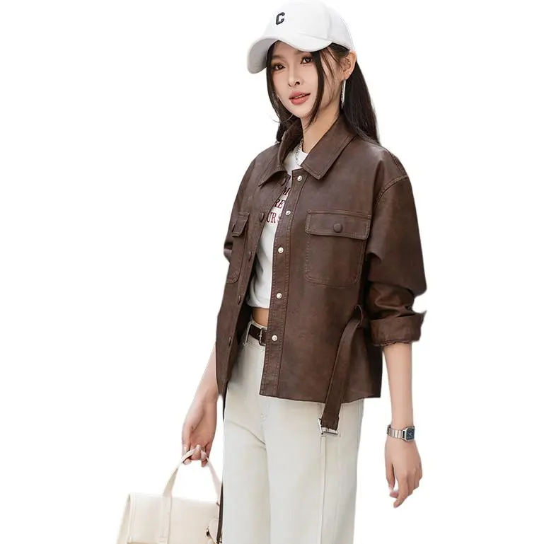 Yi Mengyuan Leather Jacket Women's-3