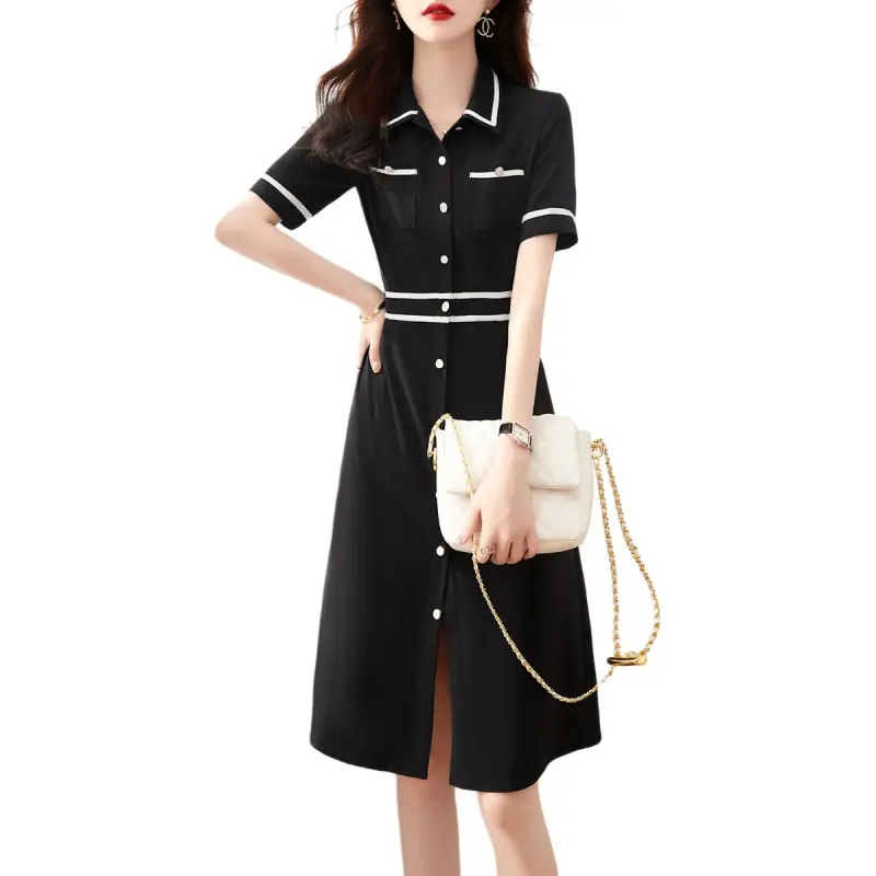 XWI Short Sleeved Dress Women's Black-5