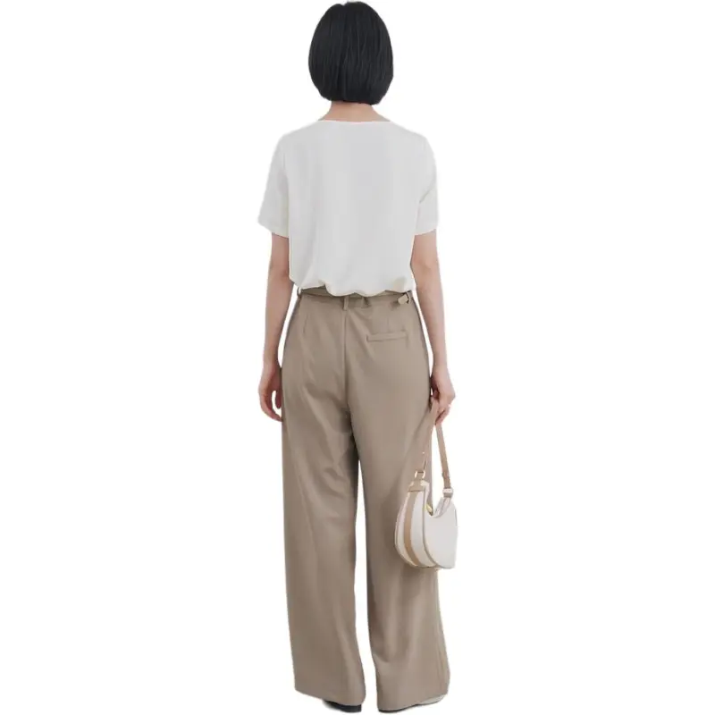 IHIMI SS24 Casual Suit Women's Jade White+Khaki-0