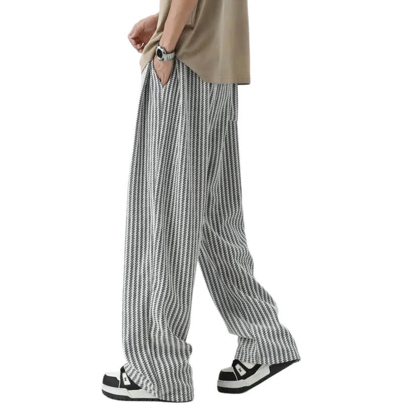 SXSY Knitted Sweatpants Unisex Black White-1