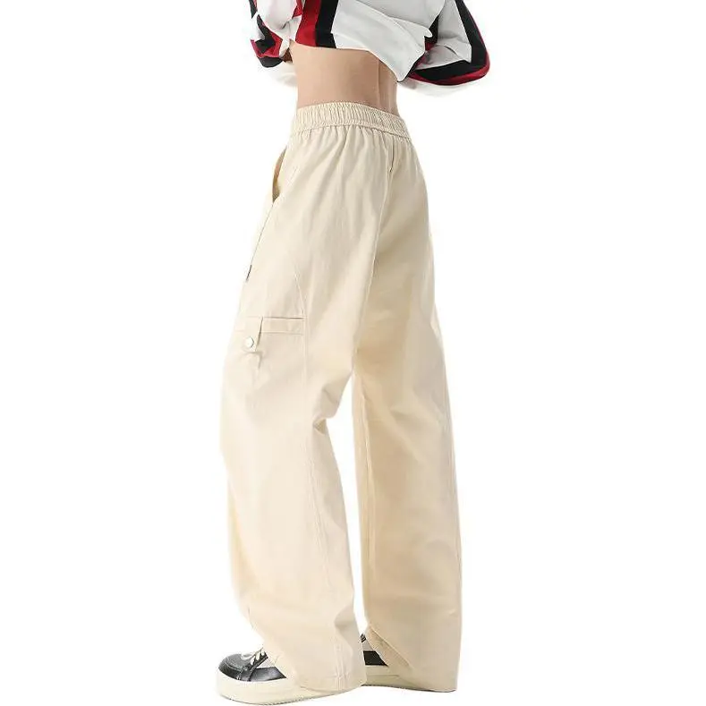 HCHUICHENG Casual Pants Unisex Khaki-9