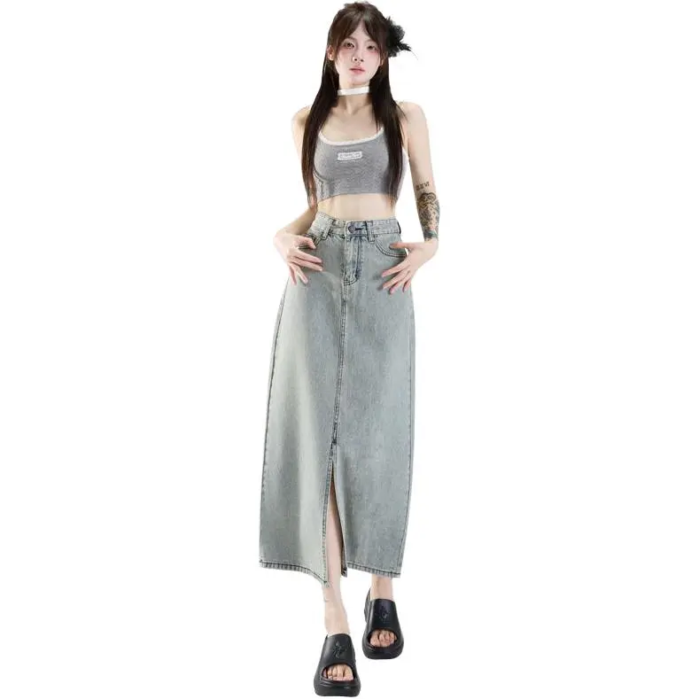 7 SEVFUN Denim Long Skirt Women's-1