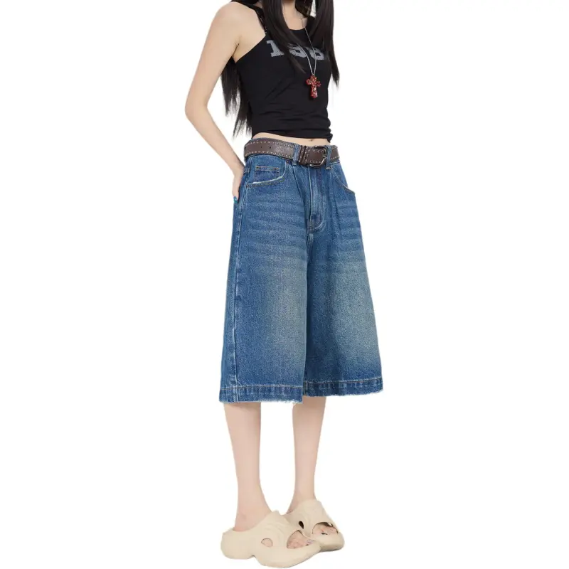 Kazakhstan Denim Shorts Women's-2