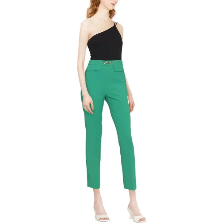 Elisabetta Franchi FW22 Casual Pants Women's Green-1