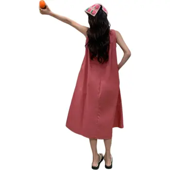 TEME Slip Dress Women's Raspberry Red