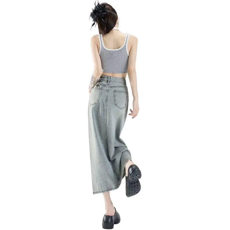 7 SEVFUN Denim Long Skirt Women's-0