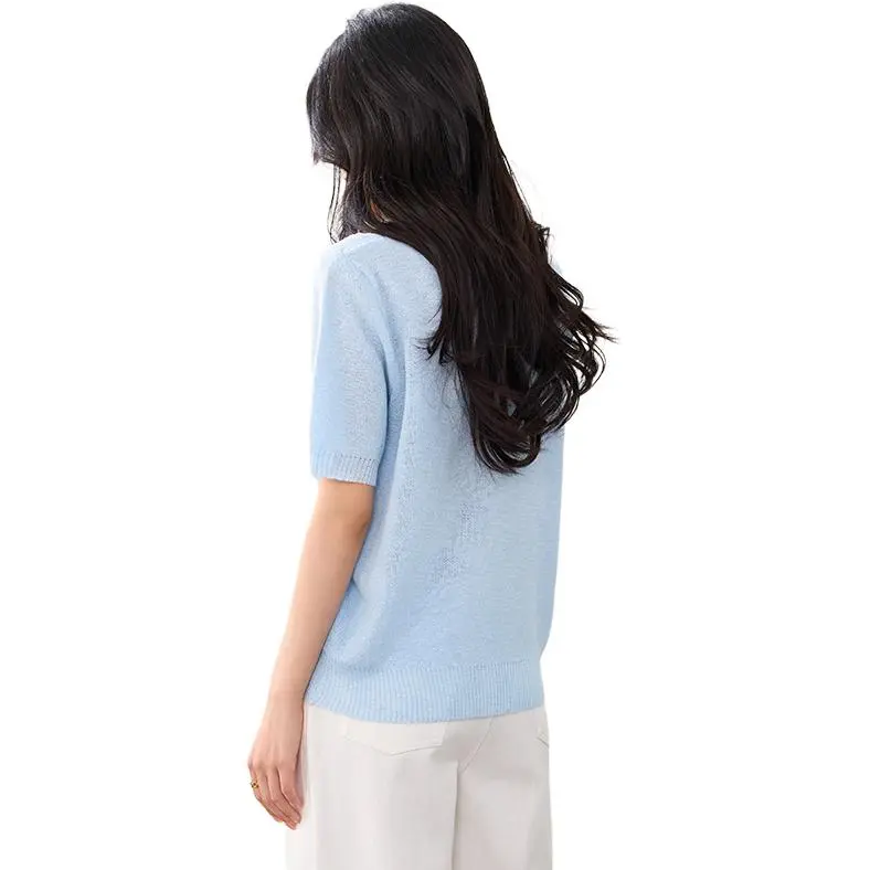 La Chapelle T Shirts Women's Blue-4