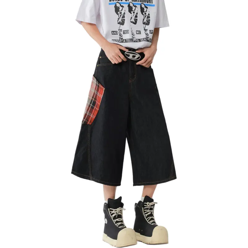 TELENT Denim Shorts Unisex Black-1