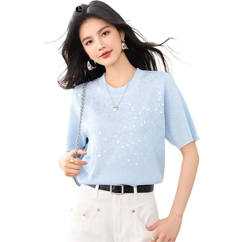 La Chapelle T Shirts Women's Blue-3