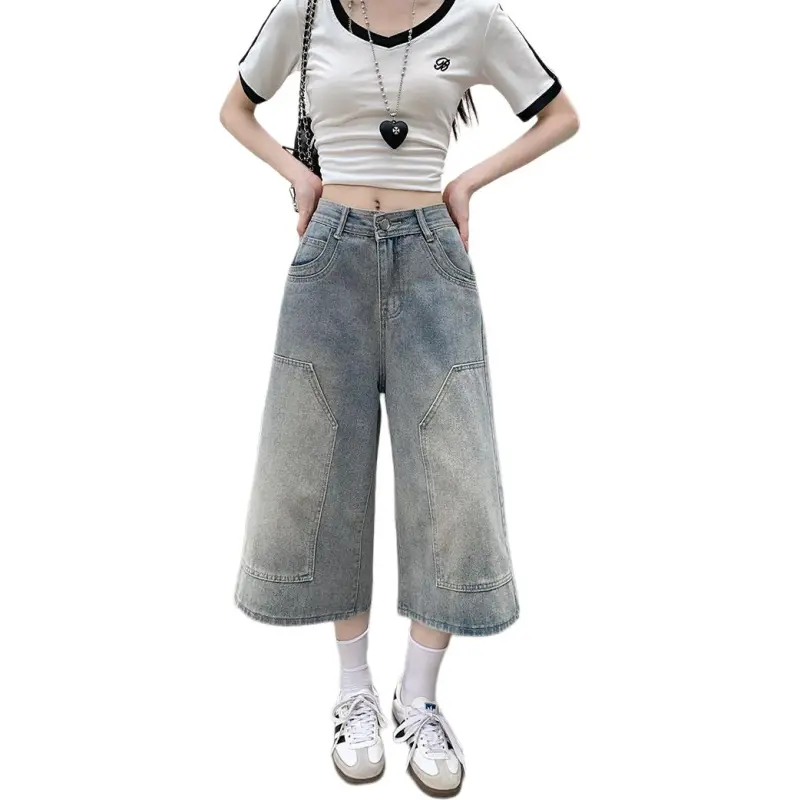 GOSO Denim Shorts Women's Vintage Blue-1