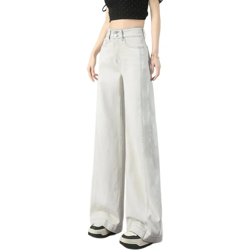 Weixi Jeans Women's Cream Apricot-2