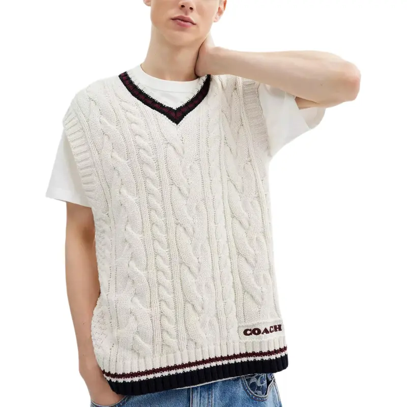 COACH SS25 Tank Top Men's Cream-2