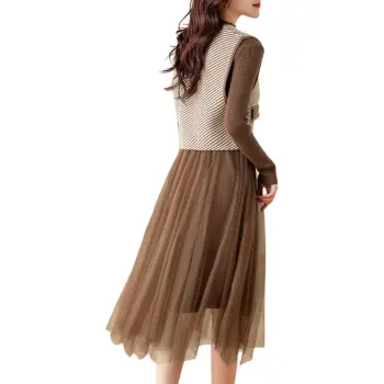 Like The Age Of Water Fall Skirt Set Regular Women's Coffee
